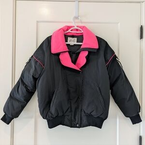 RARE Vintage 80s Duck Down Puffer Jacket | Retro Neon Pink | Made in Canada | S